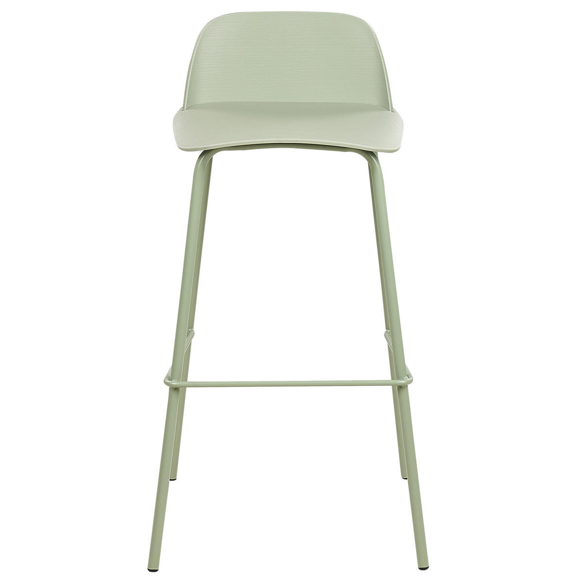 BARHOCKER 4er-Set Kunststoff Grün Mora - Grün, Kunststoff/Metall (48/90/35cm) - Beliani