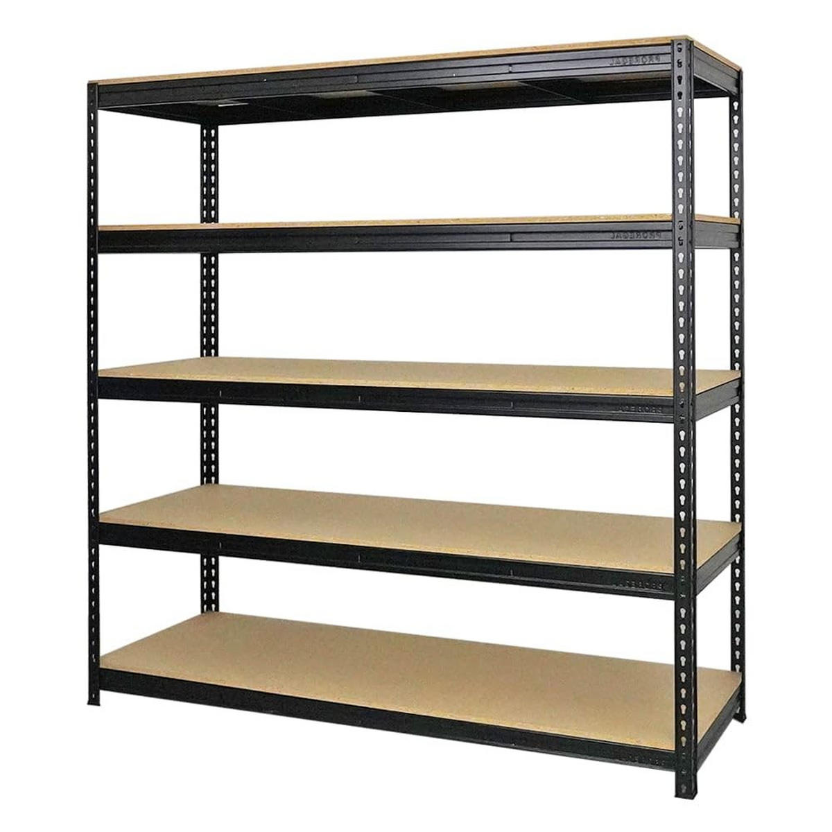 SCHWERLASTREGAL Bison 2er-Set mit 2x 200x200x60 cm 5 Fachböden Fachlast 600 kg Schwarz - Schwarz, Metall (400/200/60cm) - PROREGAL