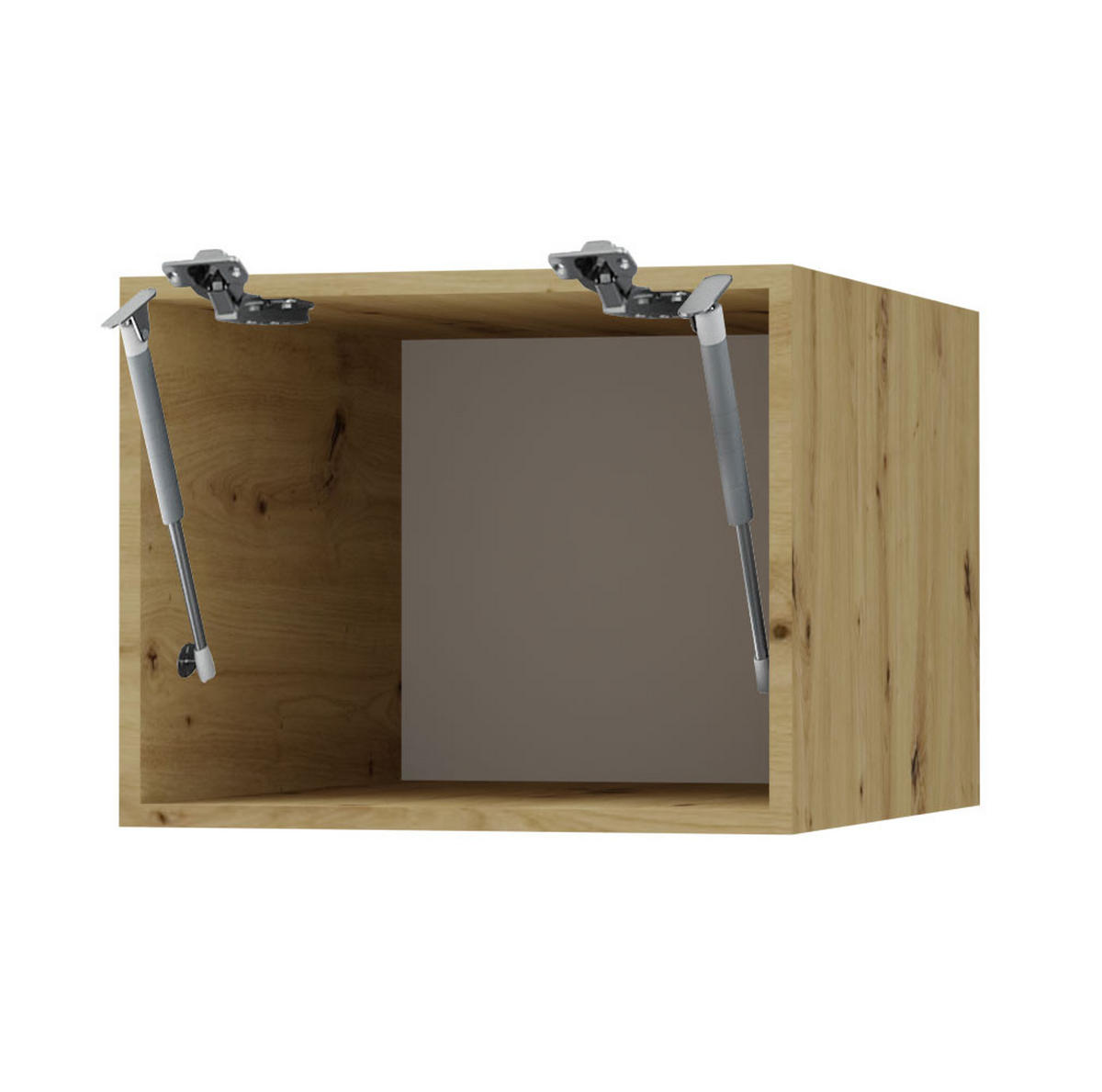 KLAPPHÄNGESCHRANK Kvantum W6B/45 Graphit Matt / Eiche Artisan Matt 45 / 59 / 36cm - Graphitfarben/Eiche Artisan, Holz/Holzwerkstoff (45/36/59cm) - Feldmann-Wohnen
