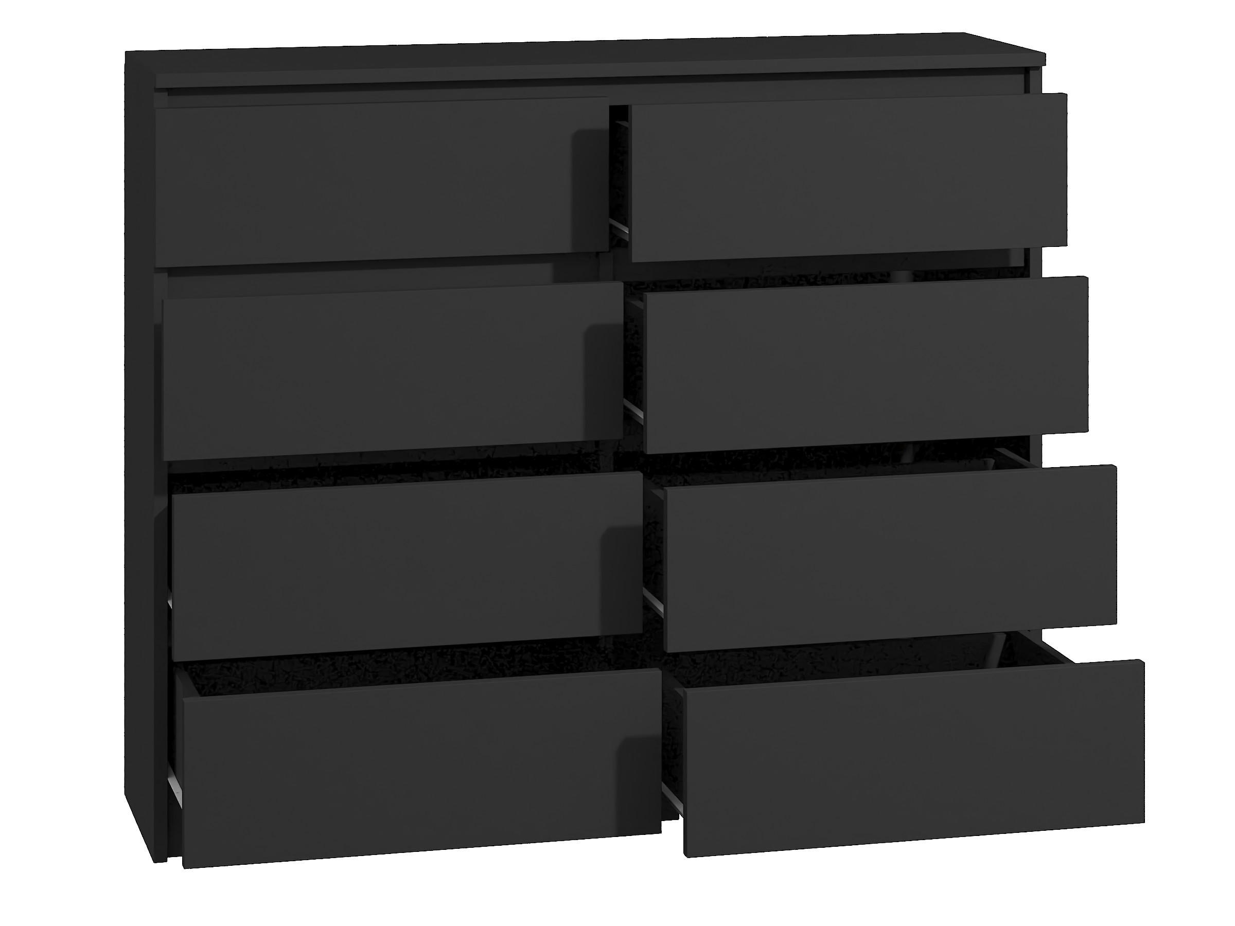 KOMMODE bella8 140 schwarz - Schwarz, Holzwerkstoff (140/98/35cm) - roe furniture