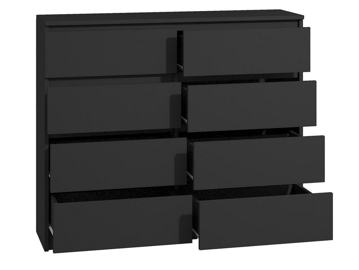 KOMMODE bella8 140 schwarz - Schwarz, Holzwerkstoff (140/98/35cm) - roe furniture