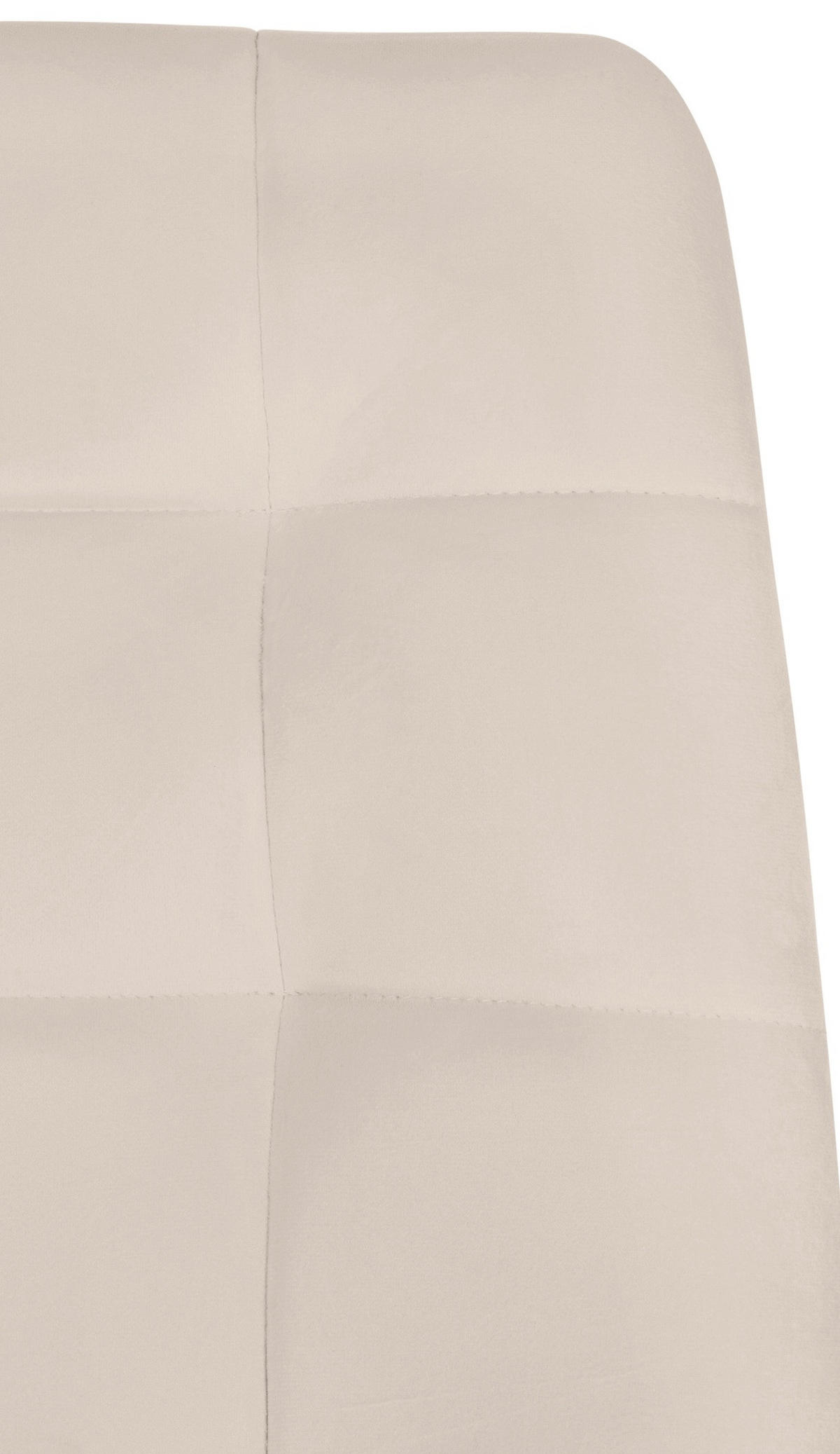 ESSZIMMERSTUHL VOUL Creme Samt - Creme, Textil/Metall (45/84/55cm) - DELUKE