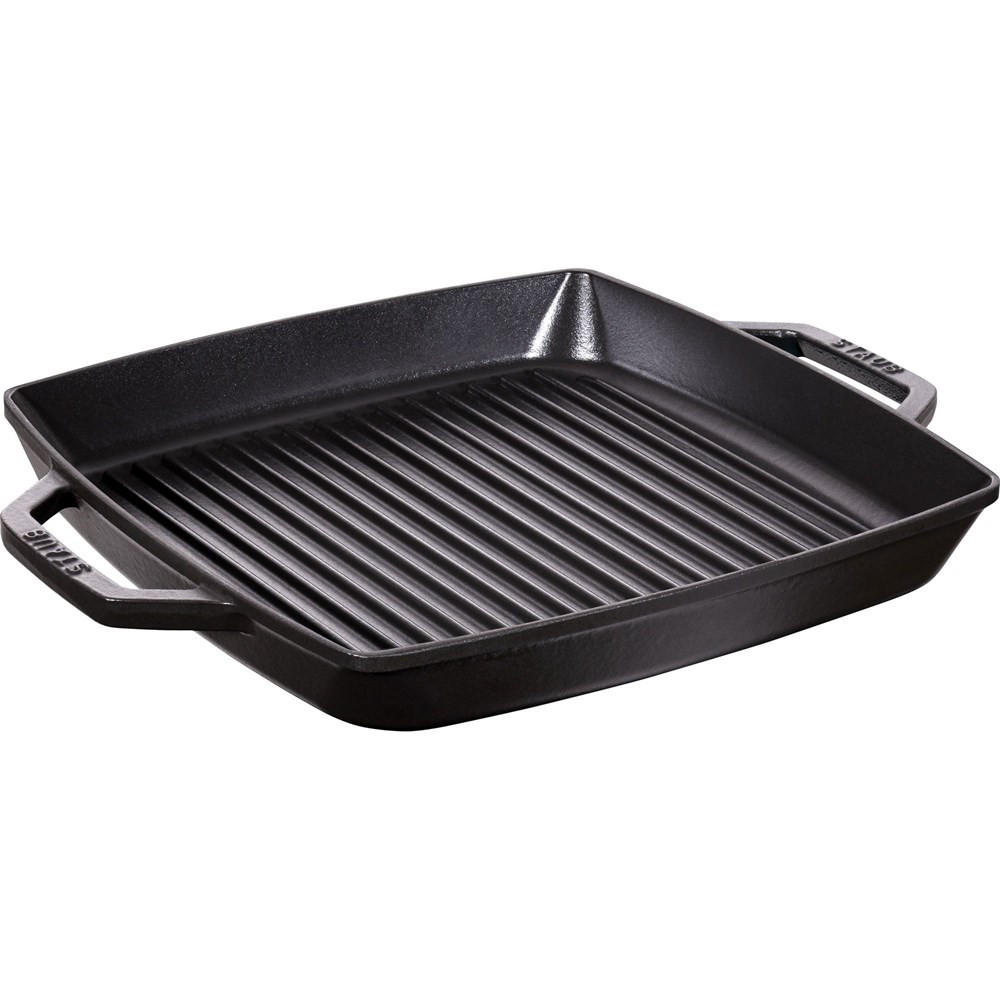 GRILLPFANNE Schwarz 33/33/4.6 cm 405117830 - Schwarz, Metall (33cm) - Staub