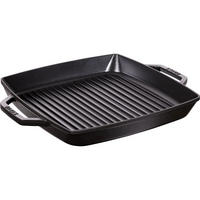 GRILLPFANNE Schwarz 33/33/4.6 cm 405117830 - Schwarz, Metall (33cm) - Staub