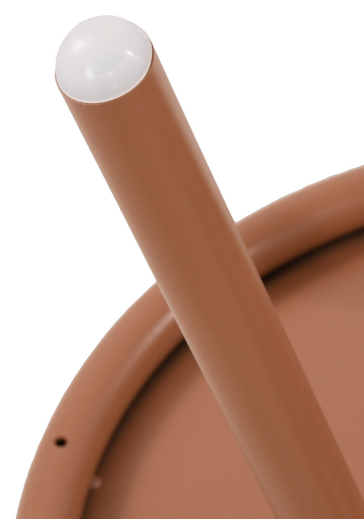 COUCHTISCH oval 80/45/45 cm Kunststoff terracotta - Terracotta, Kunststoff/Metall (45/80/45cm) - CLP