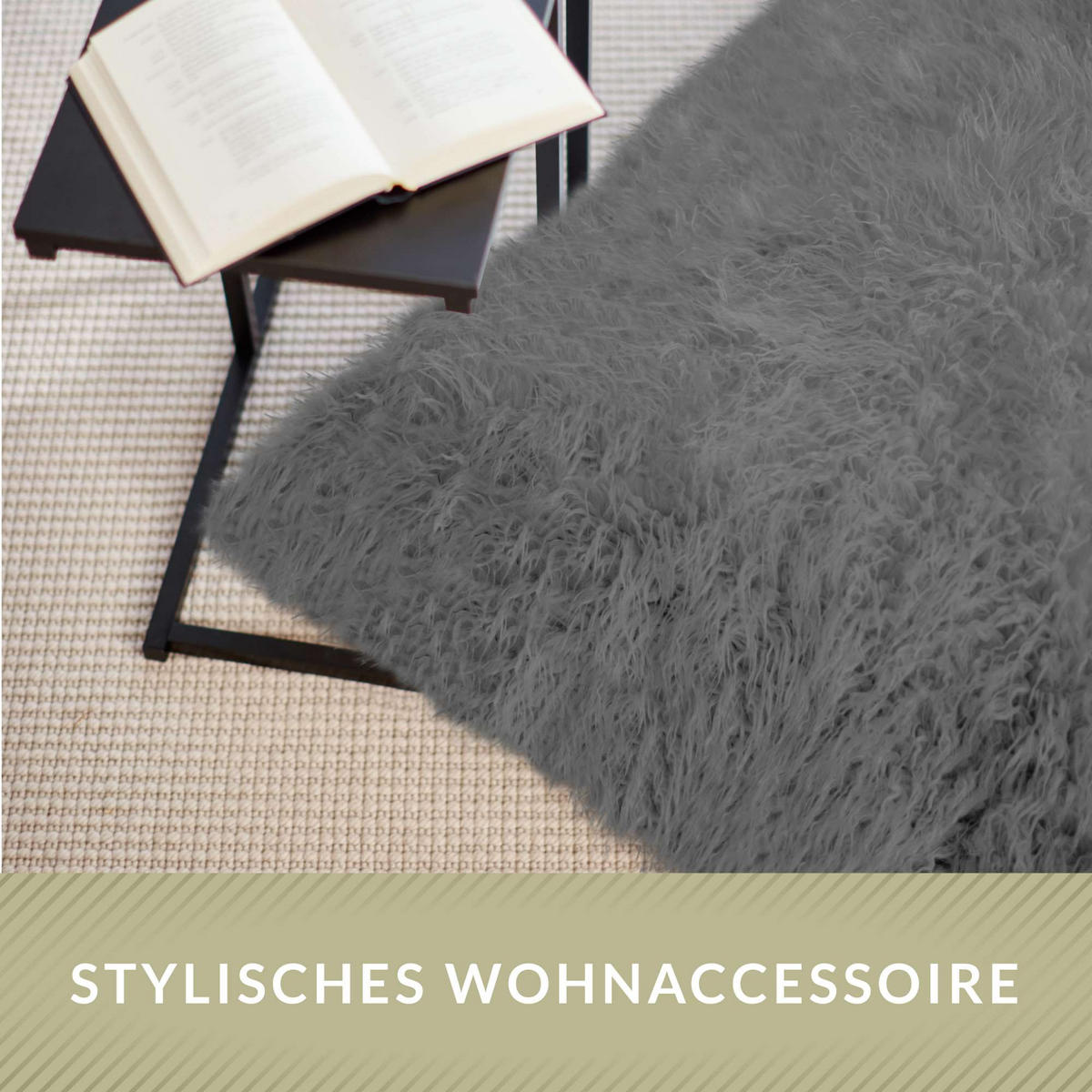 FELL RIESEN SITZSACK Square 140x180cm - Grau, Textil (140/25/180cm) - Green Bean