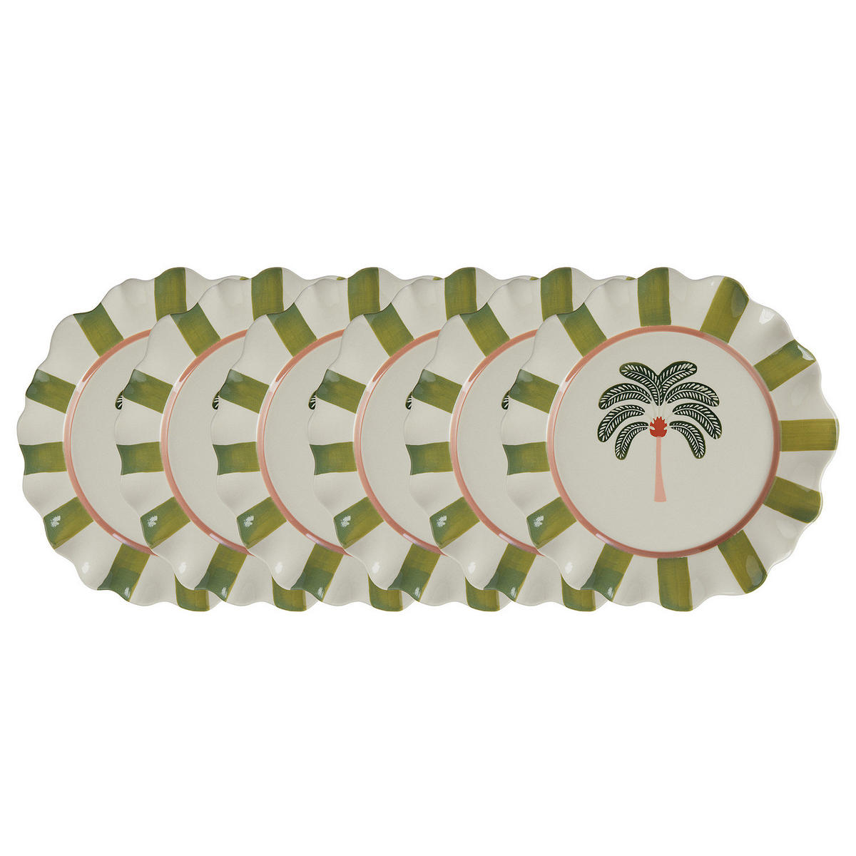 TELLER (6er Set) Palacio - Multicolor, Keramik (21/21/2cm) - Butlers