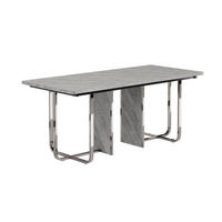 ESSTISCH 180/80/75 cm in Grau mit Metallbeinen für 6 bis 8 Personen - Grau, Holzwerkstoff (180/80/75cm) - Flora Grace