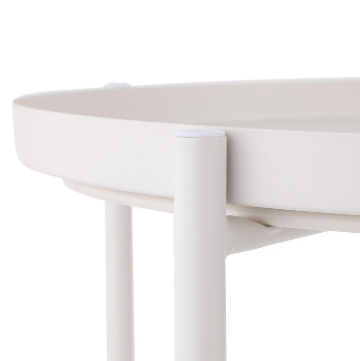 BEISTELLTISCH - Metall - Weiß, Kunststoff/Metall (45/45/53cm) - home24