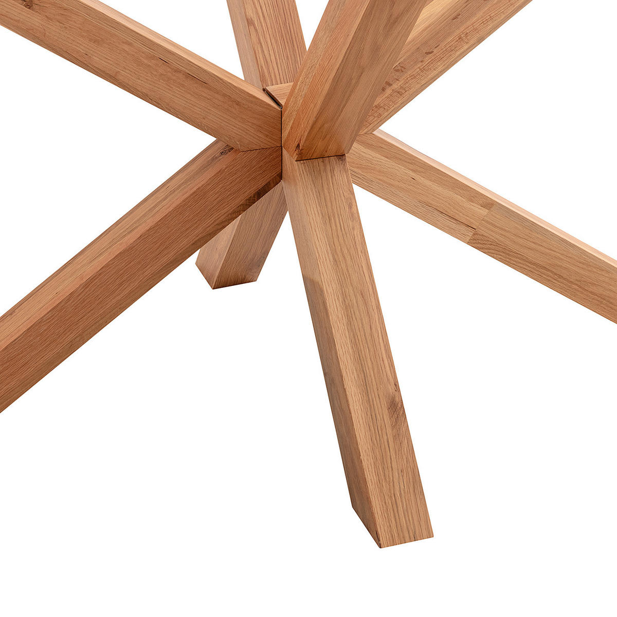 ESSTISCH rechteckig - Glas / Eiche massiv - Eiche - Eichefarben, Glas/Holz (90/160/76cm) - home24