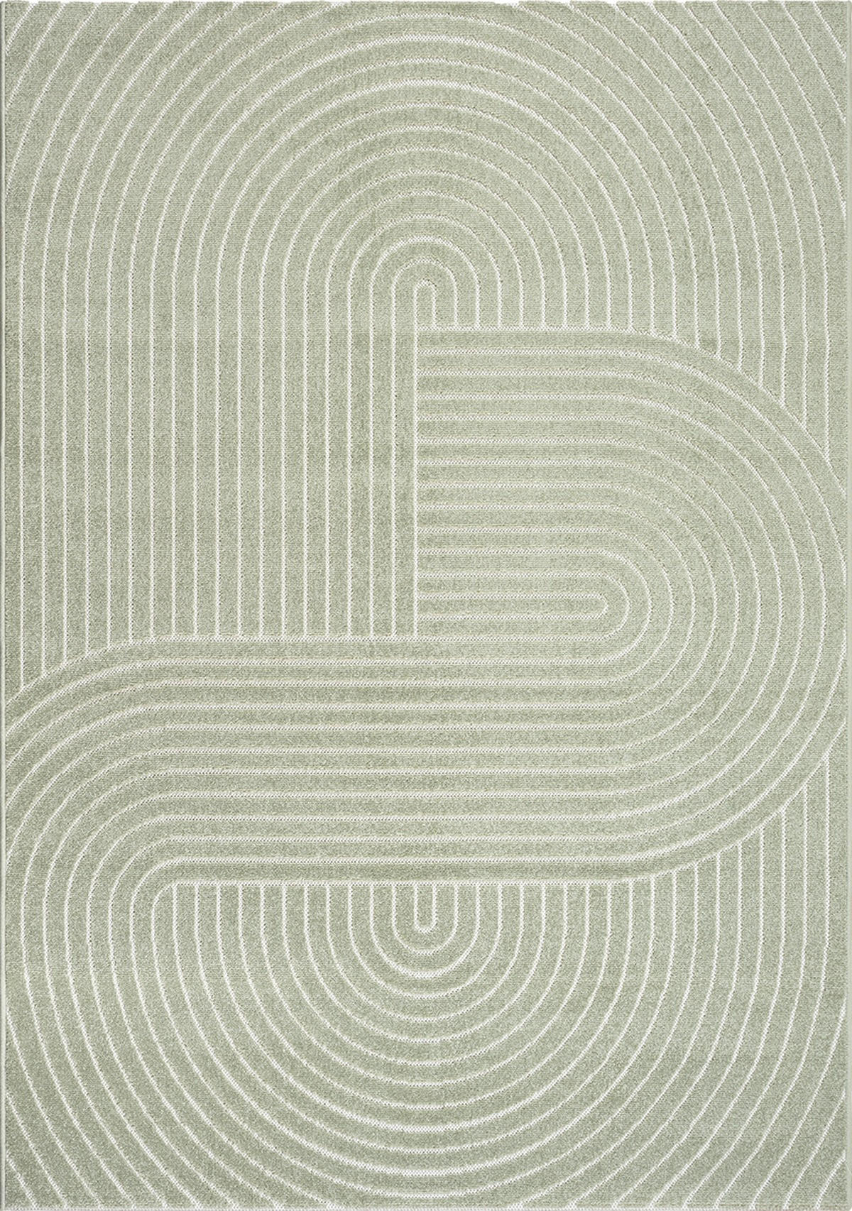 TEPPICH Outdoor Geometrisch MEZEN Polypropylen Grün 200 x 280 cm - Grün, Textil (200/280cm) - KADIMA DESIGN