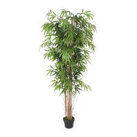 KUNSTPFLANZE Bambus 180 cm - Grün, Kunststoff (180cm)