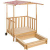 SANDKASTEN Gretchen,106 x 105 x 137 cm,rot - Rot, Holz (106/105/137cm) - tectake