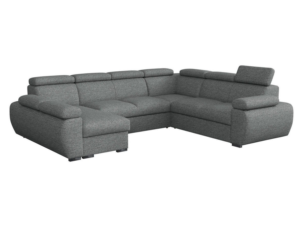 WOHNLANDSCHAFT Boston U, Seite: Links - LC+2P+R+2R - Chromfarben/Silberfarben, Holz/Textil (325/98/260cm) - MIRJAN24