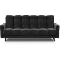 3-SITZER Schlafsofa Nancy Bis schwarz - Schwarz, Holz/Textil (220/89/93cm) - Beautysofa