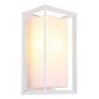AUSSEN-WANDLEUCHTE Aluminium Weiß Matt Satiniert - Weiß, Metall (13/24.8/12.2cm) - Globo Lighting