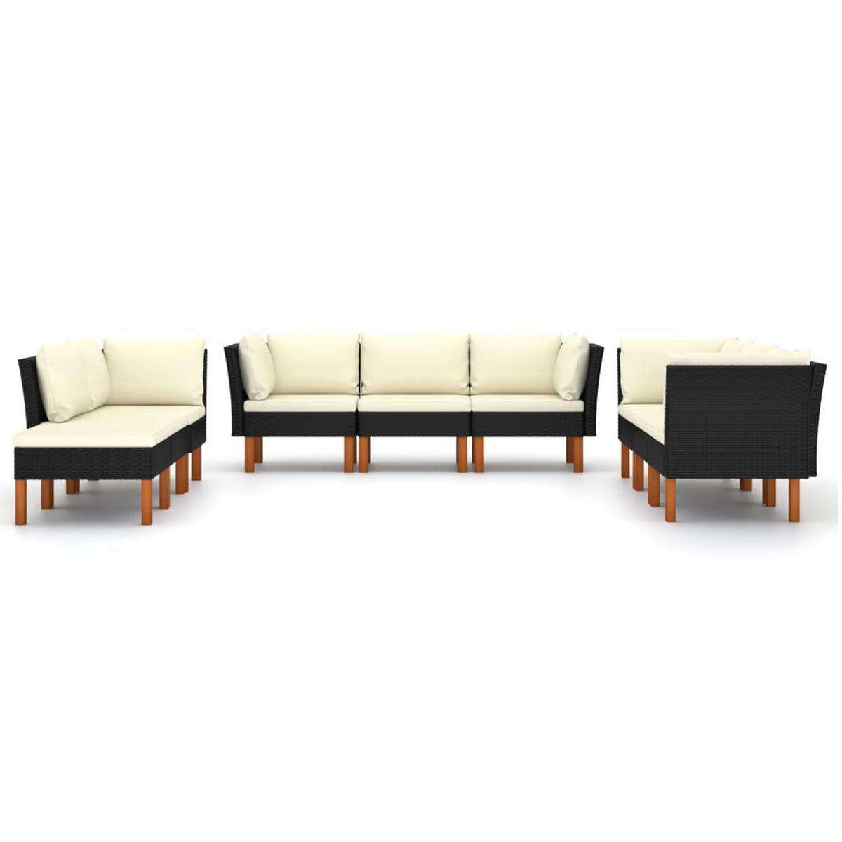 GARTENSET Reichard 9-teilig - Schwarz, Metall - Nettlife