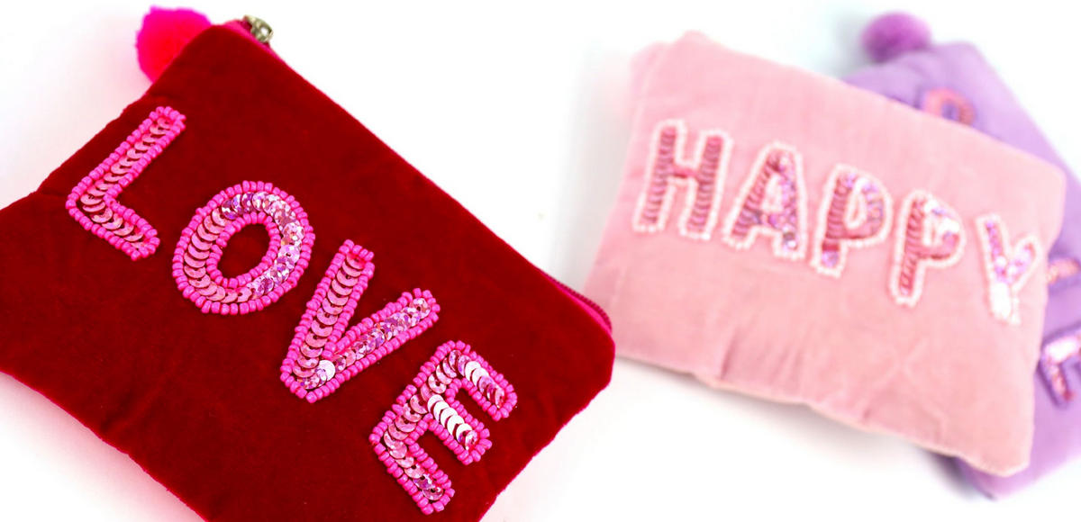 TÄSCHEN Poetic Pouches Pink Rot 3er-Set - Multicolor, Textil (13/11/1cm) - FURNARO