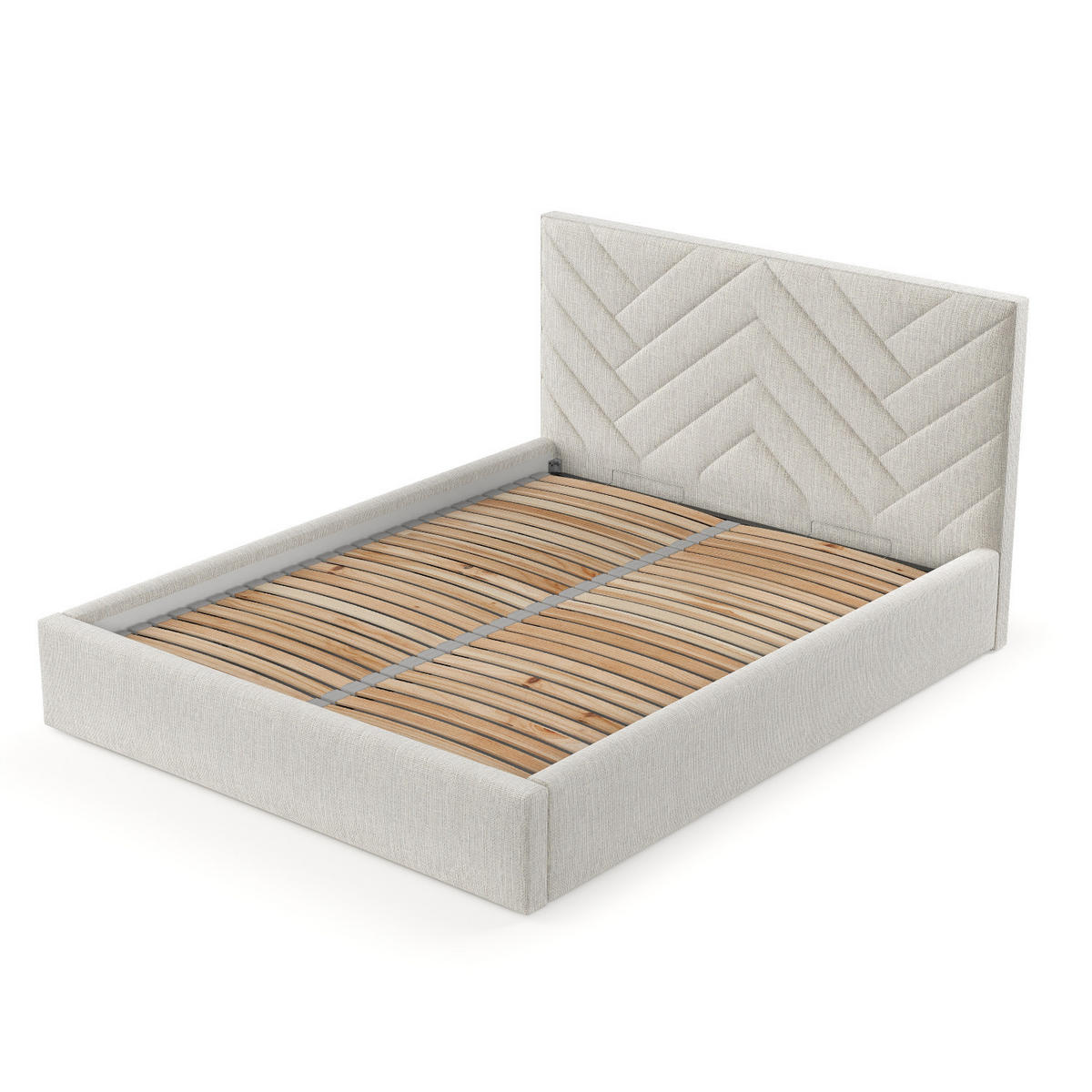 POLSTERBETT Arco 160/200 cm Beige im Inari Stoff - Beige/Schwarz, Holz/Holzwerkstoff (160/200cm) - AltaBeds