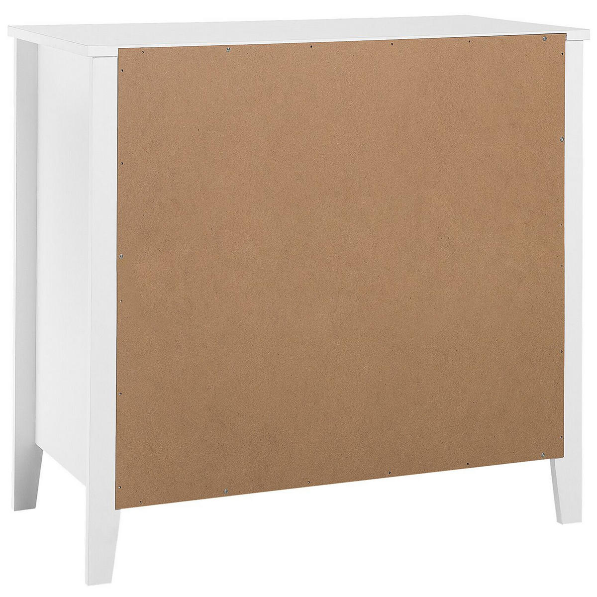 KOMMODE 3 Schubladen weiß Donovan - Schwarz/Weiß, Holzwerkstoff (80/75/40cm) - Beliani