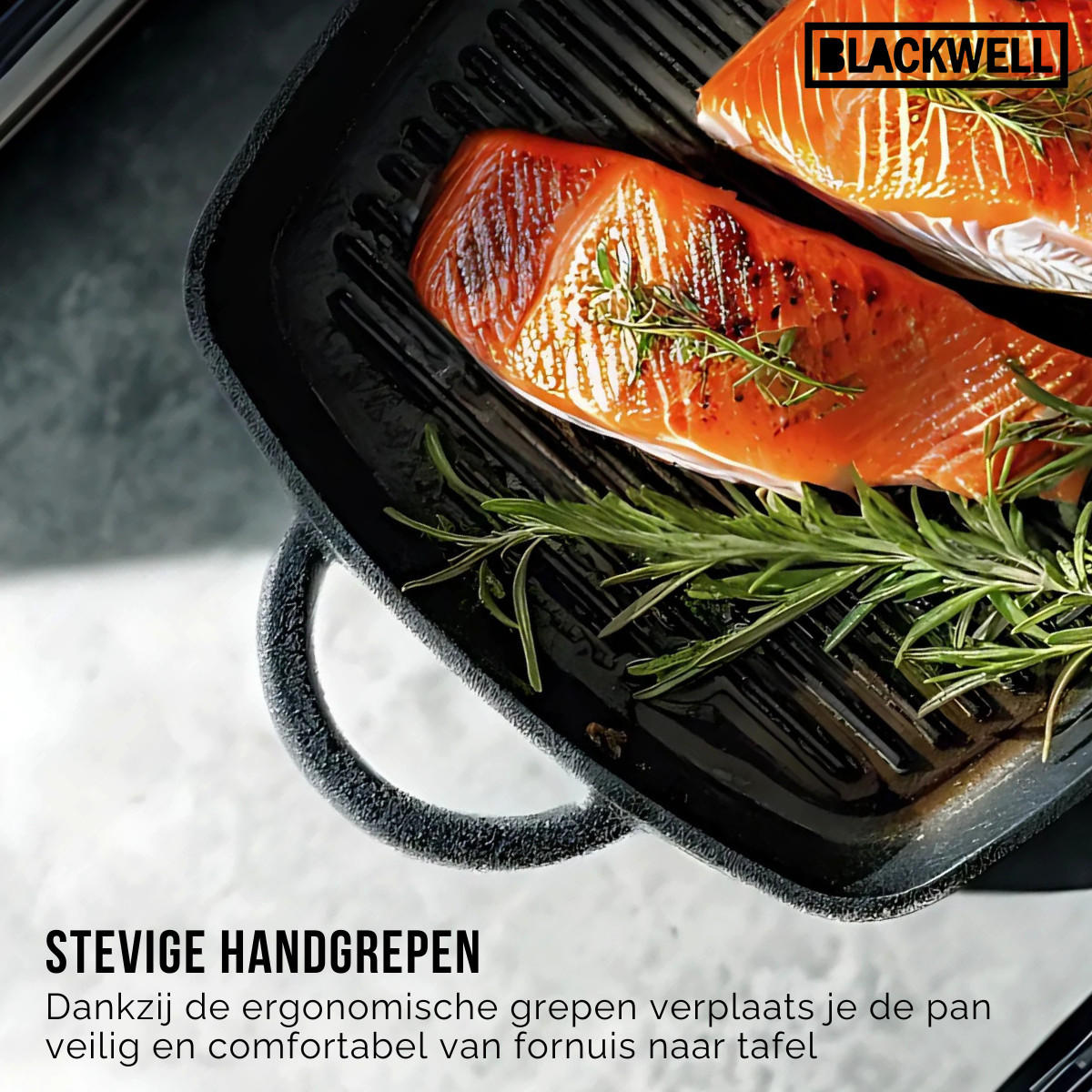 PFANNENSET aus Gusseisen – Grillpfanne 23 x 23 cm, Bratpfanne Ø 25 cm & Wok Ø 32 cm – 3-teilig – geeignet für alle Herdarten - Schwarz, Keramik (1/2/2cm) - Blackwell