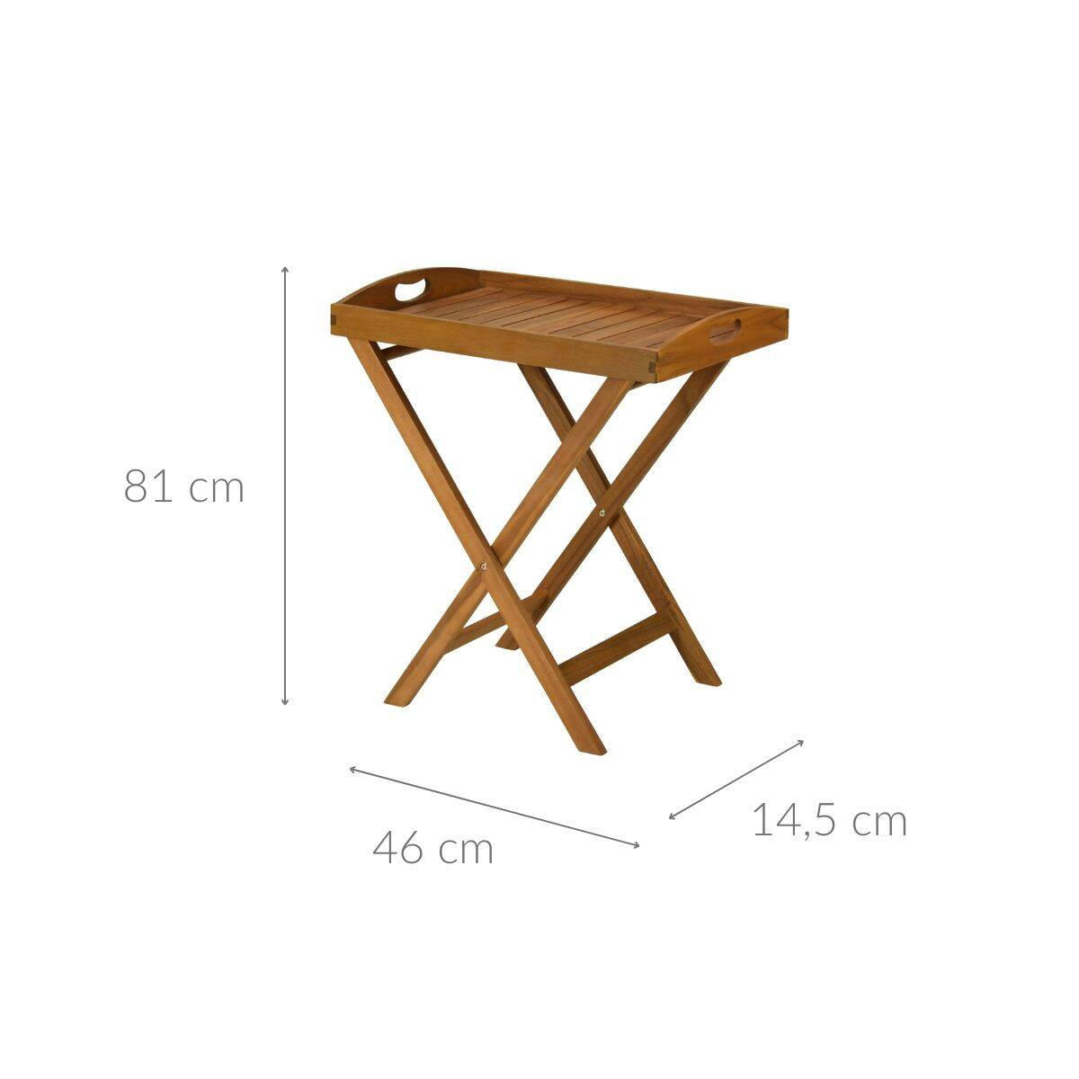 HOLZTISCH 60 cm - Braun, Holz (14.5/63/46cm)