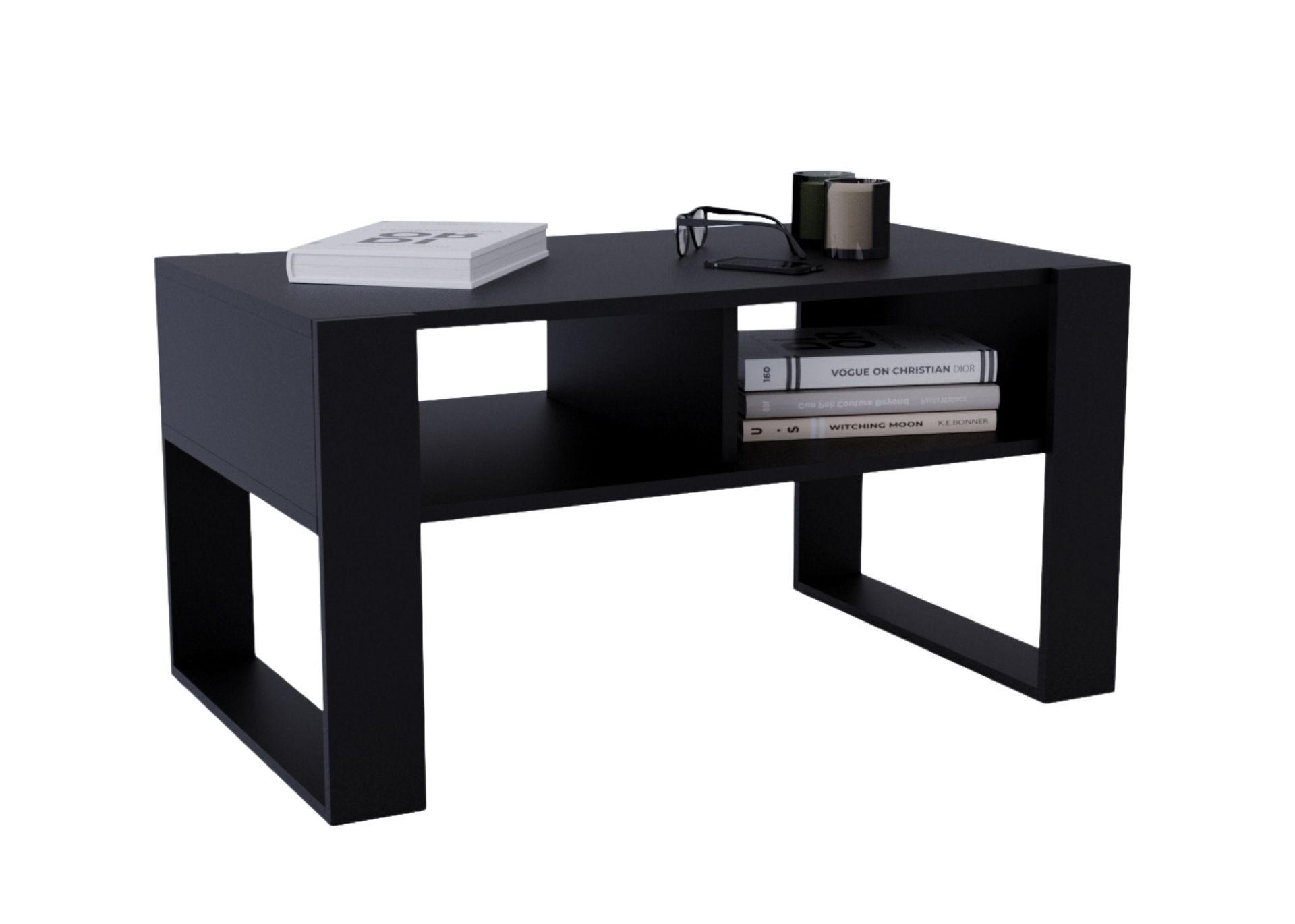 COUCHTISCH Kora92 92/45/53,6 - Schwarz, Holzwerkstoff (54/92/45cm) - RAUMHIRSCH FURNITURE