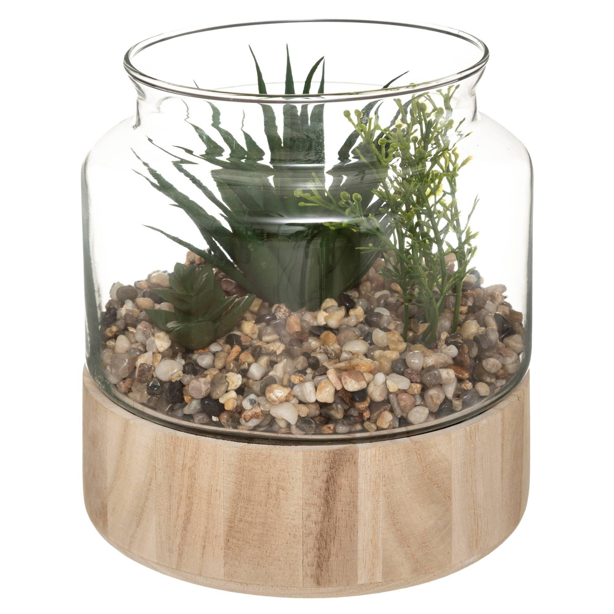 KUNSTPFLANZE H 15,8/15,8/17,5 cm - Multicolor, Glas (17.5cm) - Atmosphera Createur d´interieur