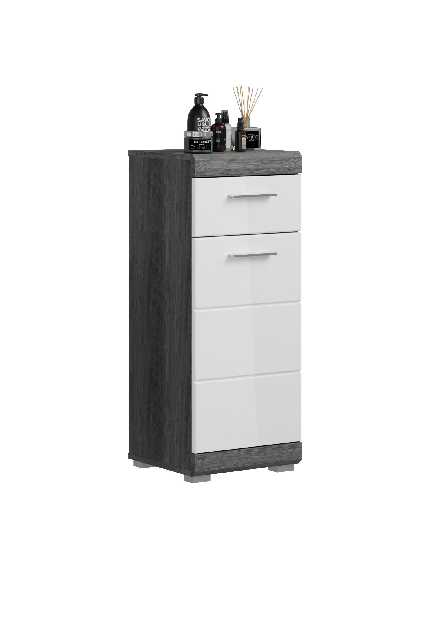 Homes & Jones Standschrank Silber 37x88x31 cm
