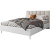 POLSTERBETT Lectus 166/211/108 mit 2 Nachttischen beige - Beige/Weiß, Holzwerkstoff/Textil (160/200cm) - Beautysofa