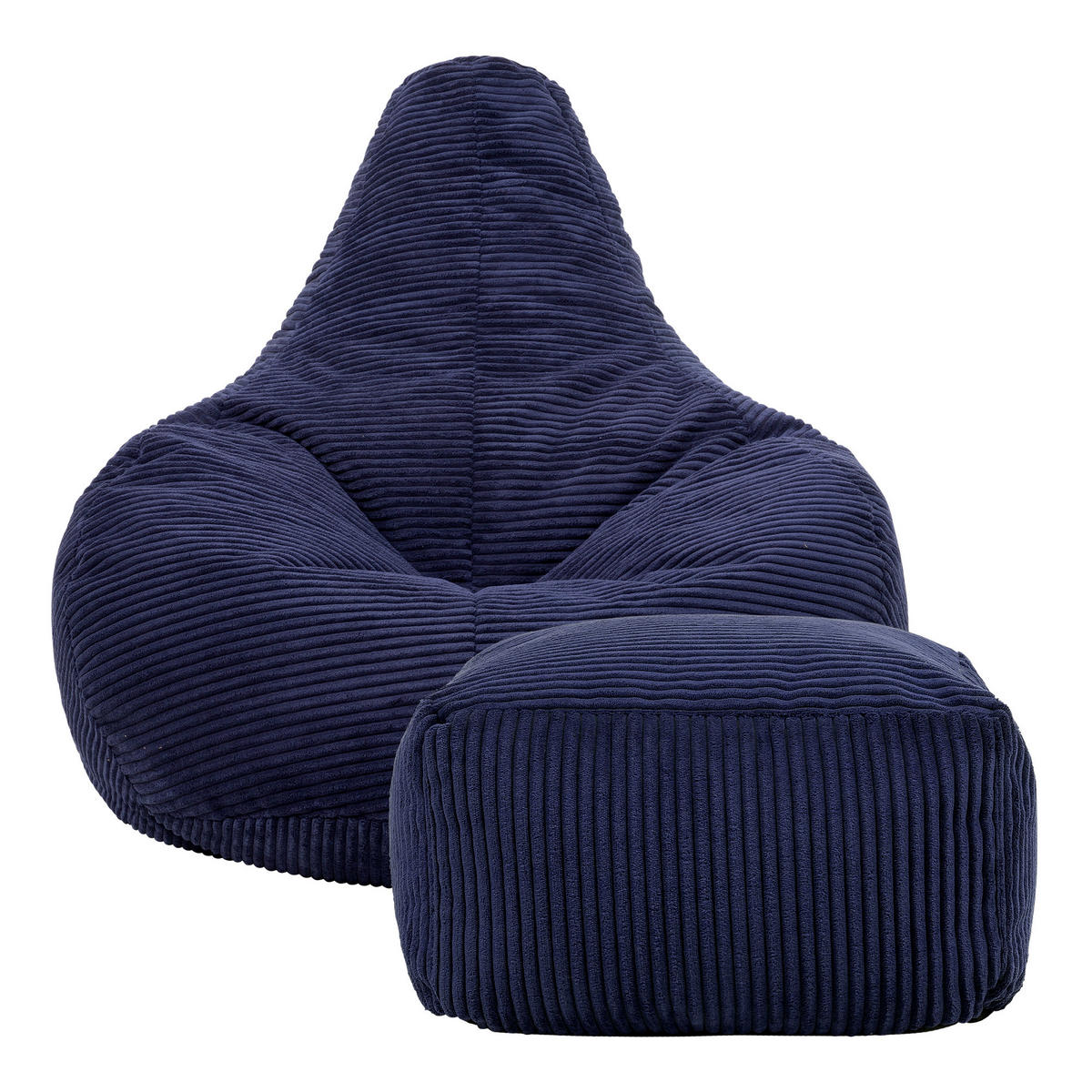SITZSACK Dalton mit Hocker - Dunkelblau, Textil (90/73/84cm) - icon
