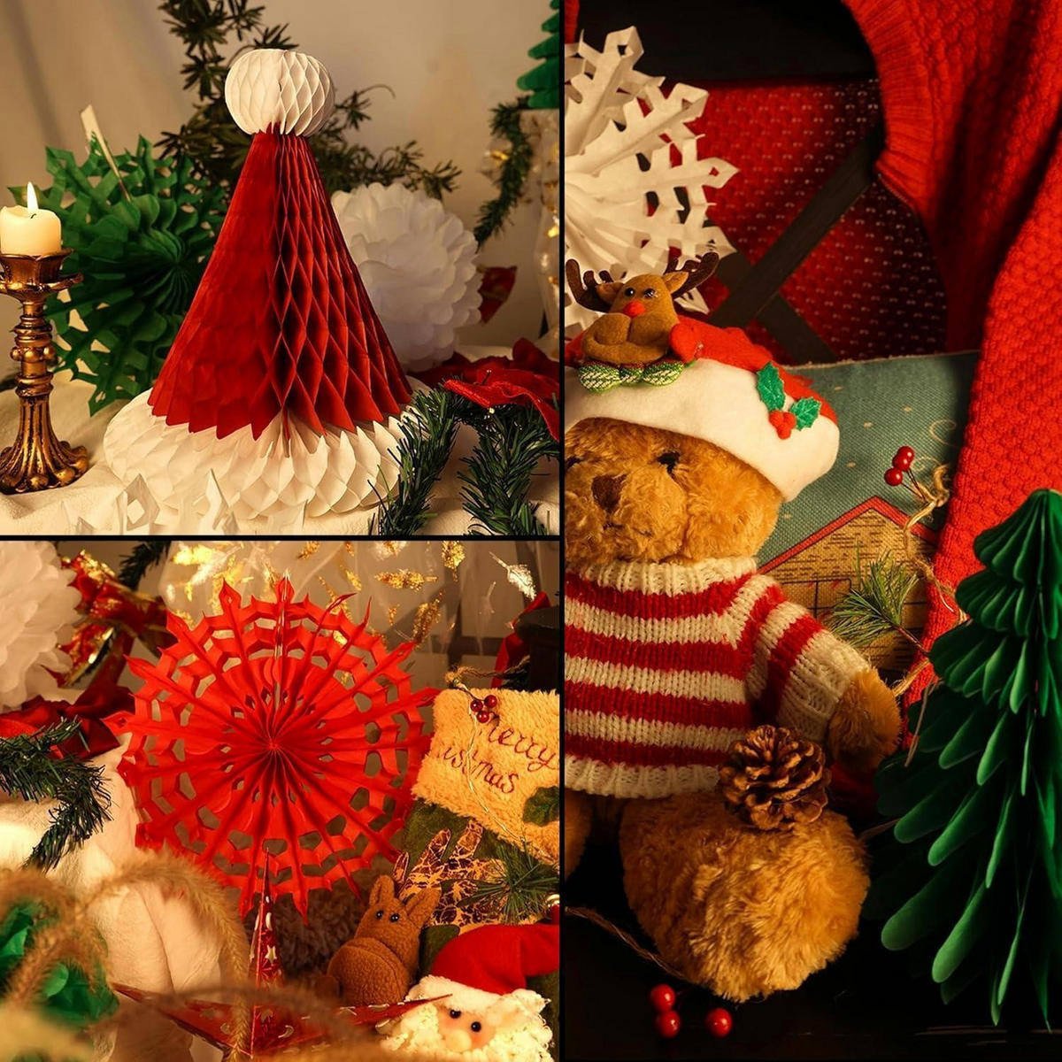 WEIHNACHTSDEKO Set 13-teilig - Multicolor, Papier (100cm)