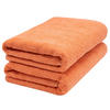 SAUNATUCH, 2er-Set, 70x200 cm, 100% Baumwolle, Orange - Terra cotta, Textil (70/200cm) - Zollner