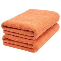 SAUNATUCH, 2er-Set, 70x200 cm, 100% Baumwolle, Orange - Terra cotta, Textil (70/200cm) - Zollner