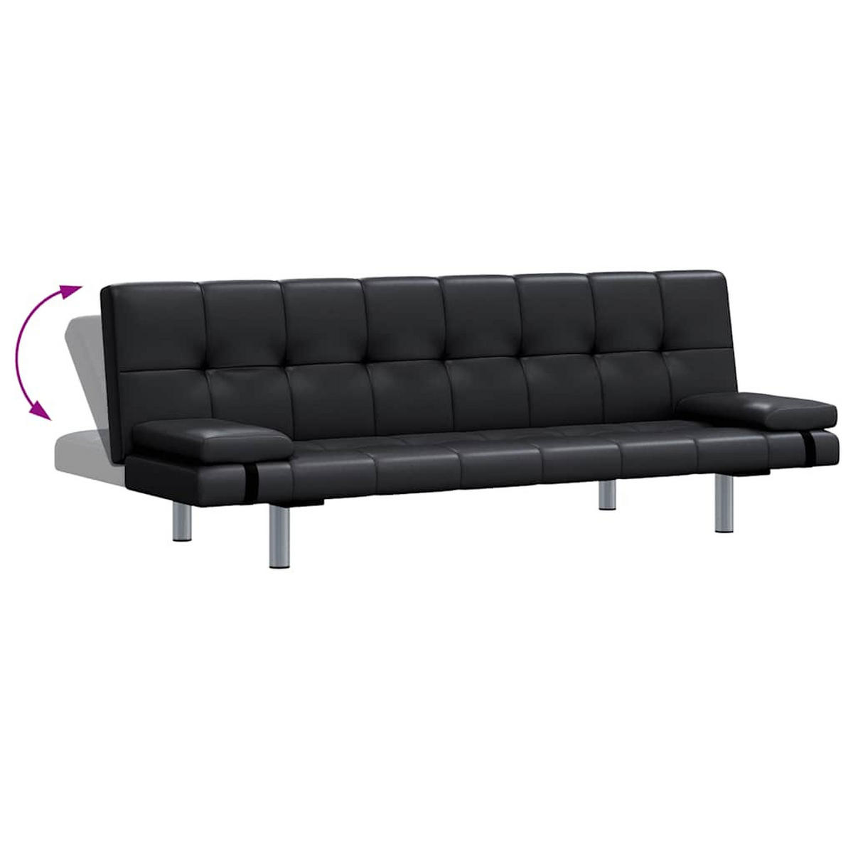 SCHLAFSOFA Coswig - Schwarz, Holz (168/77/66cm) - Nettlife