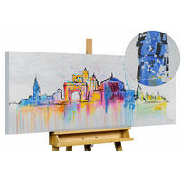 ACRYLBILD HANDGEMALT 120/60 cm - Grau, Holz/Textil (120/60cm) - KUNSTLOFT