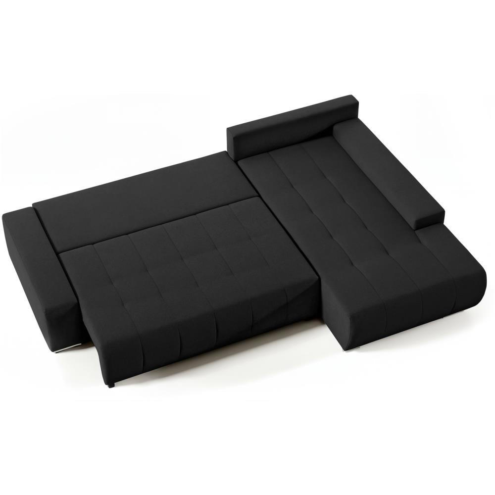Thumbnail - Beautysofa Ecksofa, Schwarz, Textil, 267x186 cm, Wohnzimmer, Sofas & Couches, Wohnlandschaften, Ecksofas