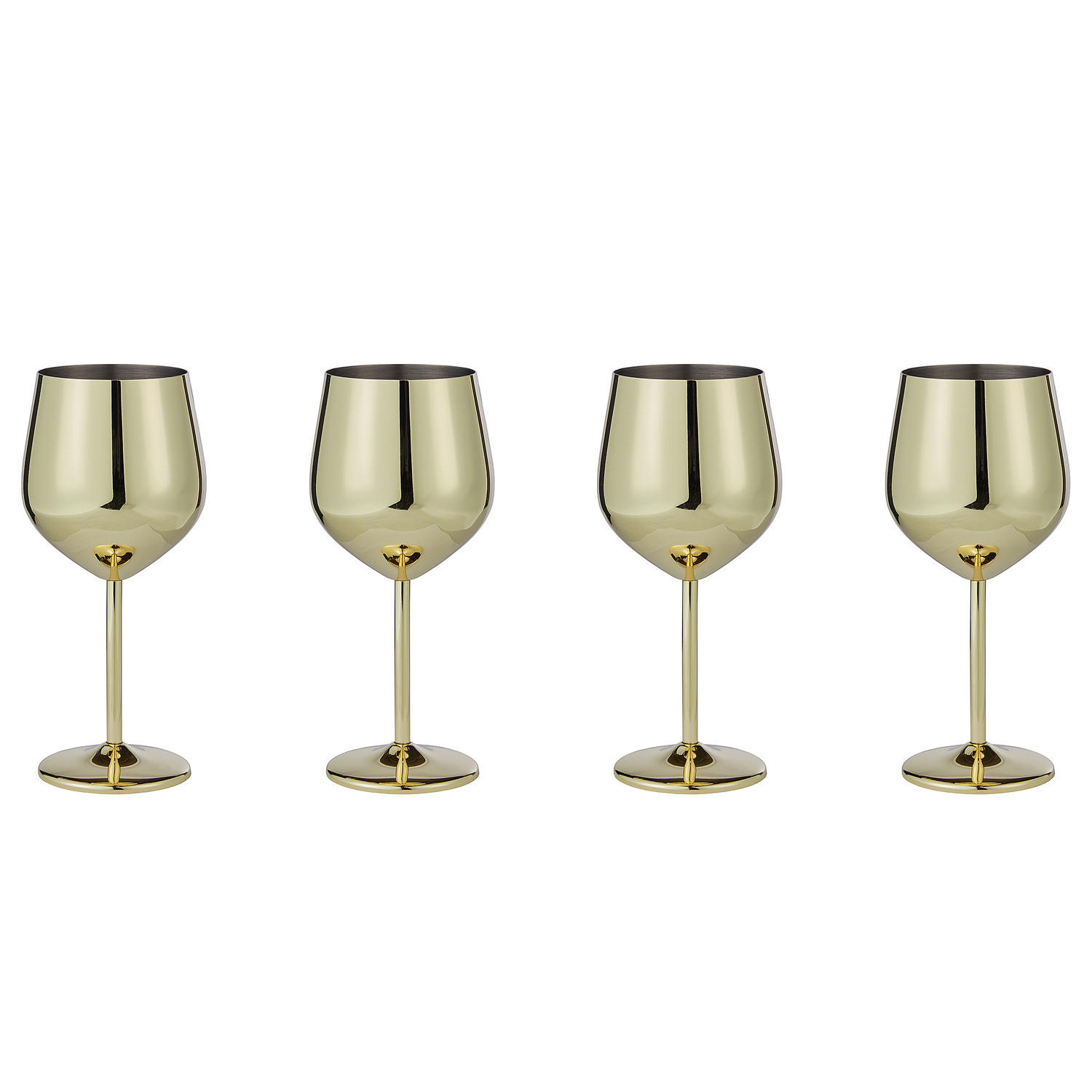 WEINGLÄSER (4er Set) Manhattan Lounge 400 ml - Goldfarben, Metall (0.4L) - Butlers