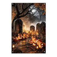GARTEN-POSTER 60x90 cm gruselige Halloween-Deko - Orange, Kunststoff (60/90/2cm) - artissimo