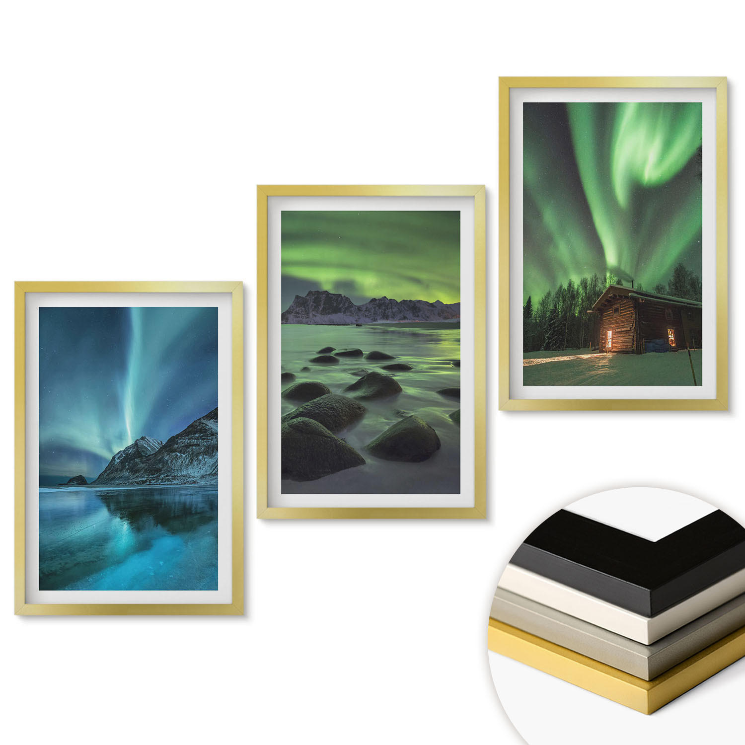 ArtPrintCave Wandbilder Gold 40x60 cm
