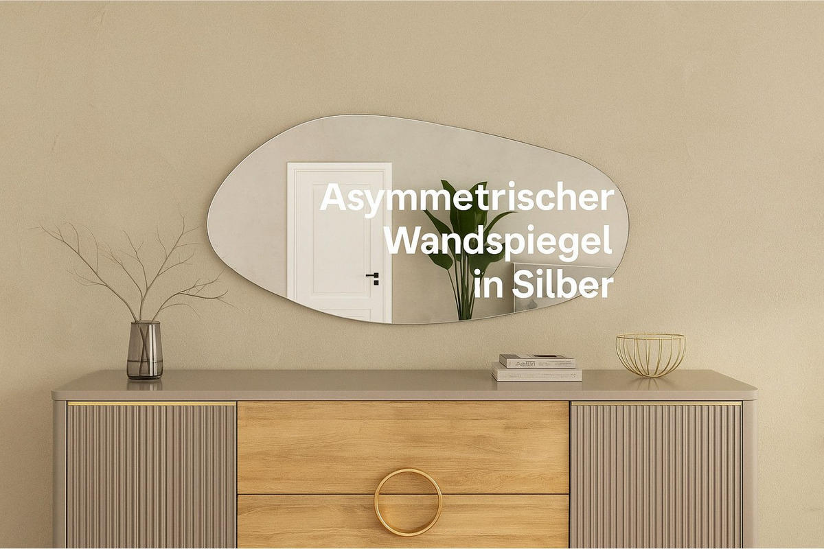 WANSPIEGEL Transparent asymmetrisch, rahmenlos - Transparent, Glas (60/120/2cm) - Ibonto