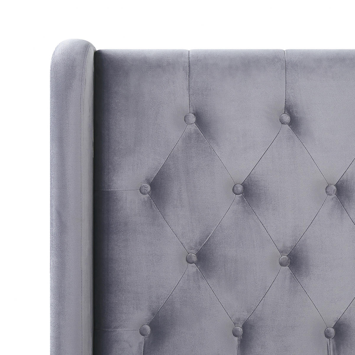 POLSTERBETT 160/200 cm Grau Forbach - Grau, Textil (160/200cm) - Beliani