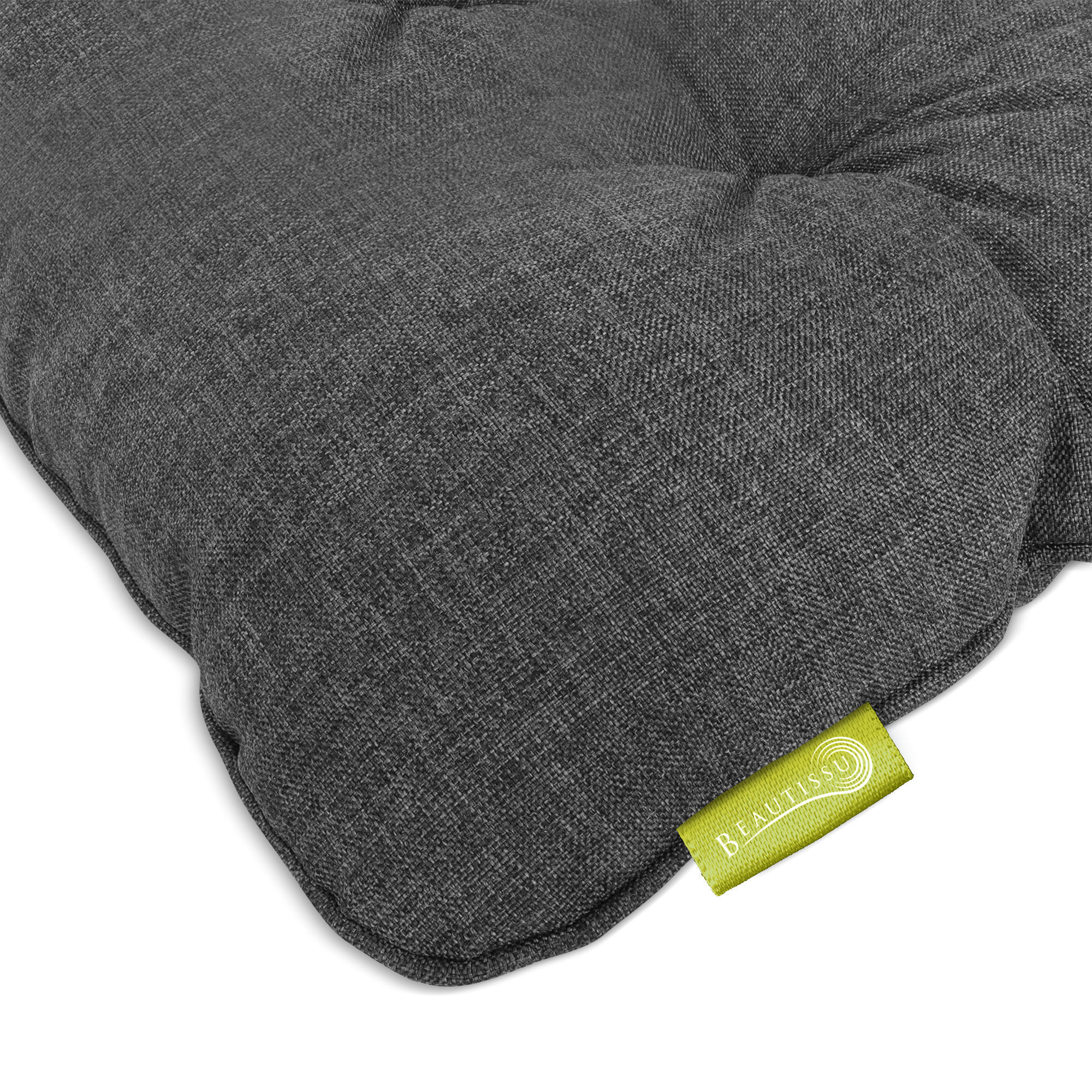 Thumbnail - Beautissu  Loungekissen, Graphit, Textil, 40x12x60 cm, Wohntextilien, Kissen, Bodenkissen
