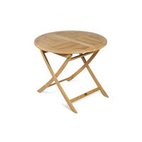 GARTENTISCH Mike klappbar rund Klapptisch - Braun, Holz (90/90/75cm) - DELUKE