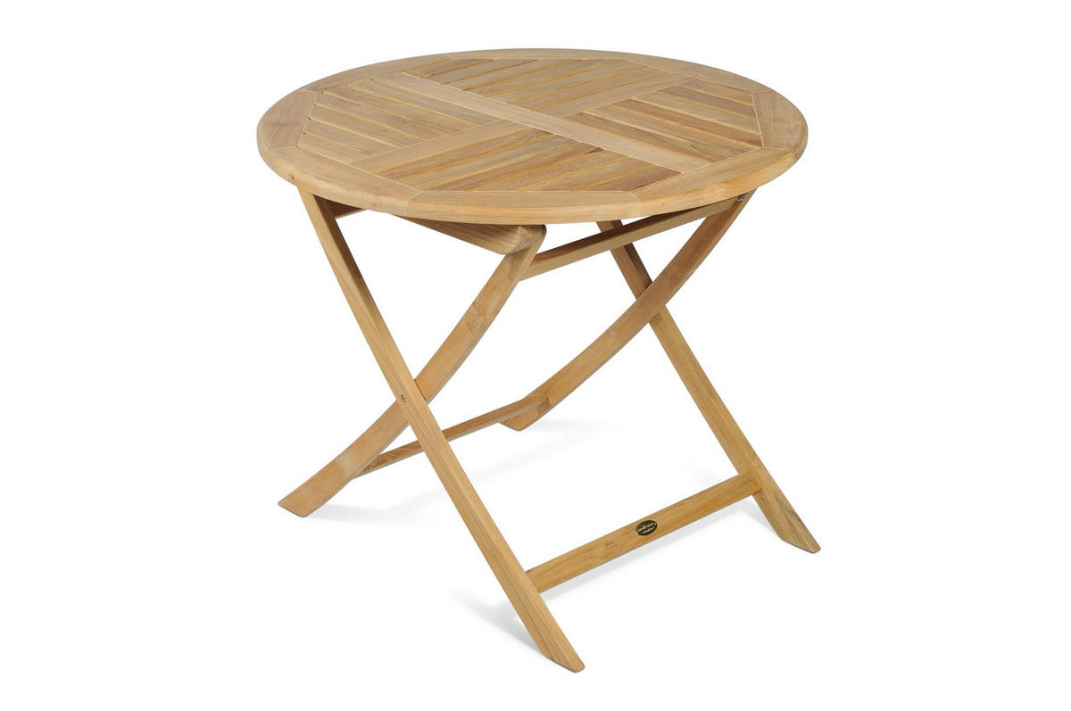 BALKONMÖBEL-SET Milos 3-teilig Gartenmöbel-Set - Teakfarben, Holz - DELUKE