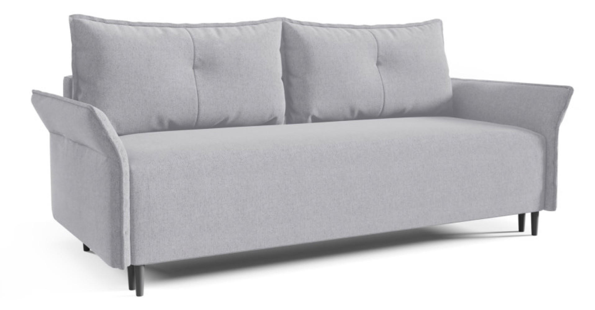 SOFA Hellgrau ASZTON Mit Dünnen Armlehnen - Grau, Naturmaterialen/Textil (235/100/86cm) - Sepro Meble