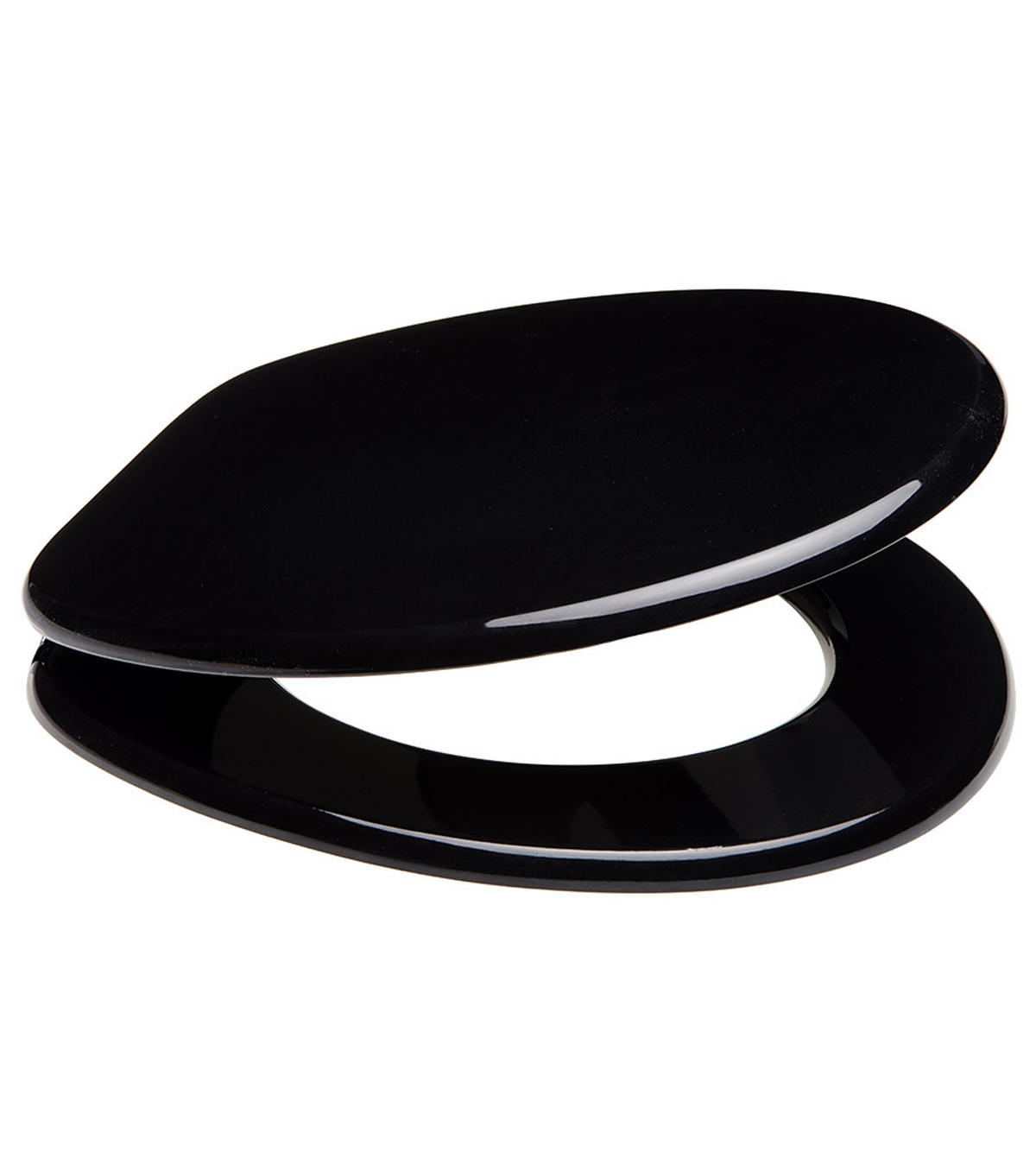 WC-SITZ Schwarz - Schwarz, Holzwerkstoff (38/6/47cm) - Sanilo