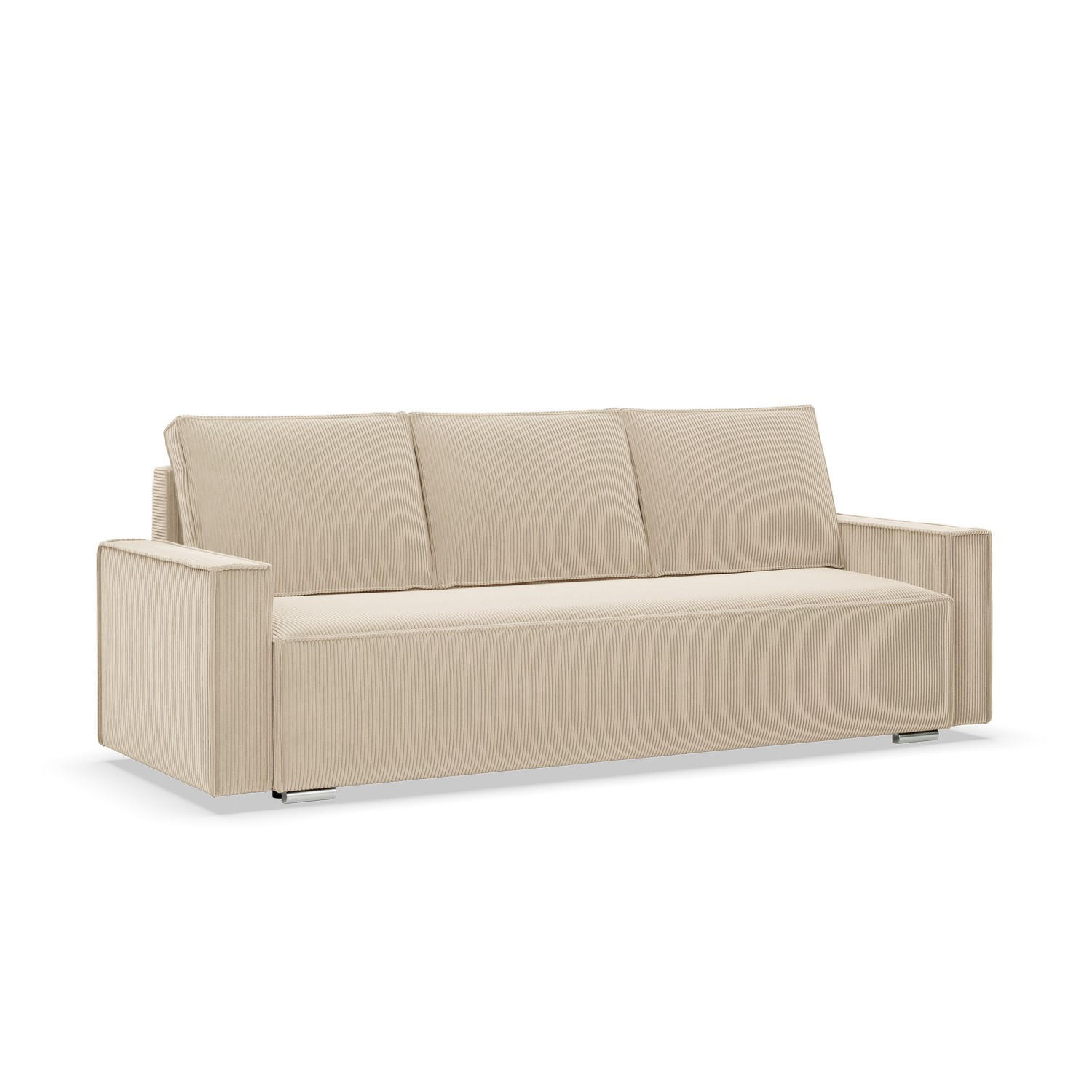 SOFA 3-SITZER MIT SCHLAFFUNKTION NOTO Beige - Beige, Textil (95/92/220cm) - Mebligo