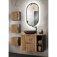 BADMÖBEL-SET 5-TLG. Xanten-56 - Braun, Holzwerkstoff (130/200/47cm) - Lomado