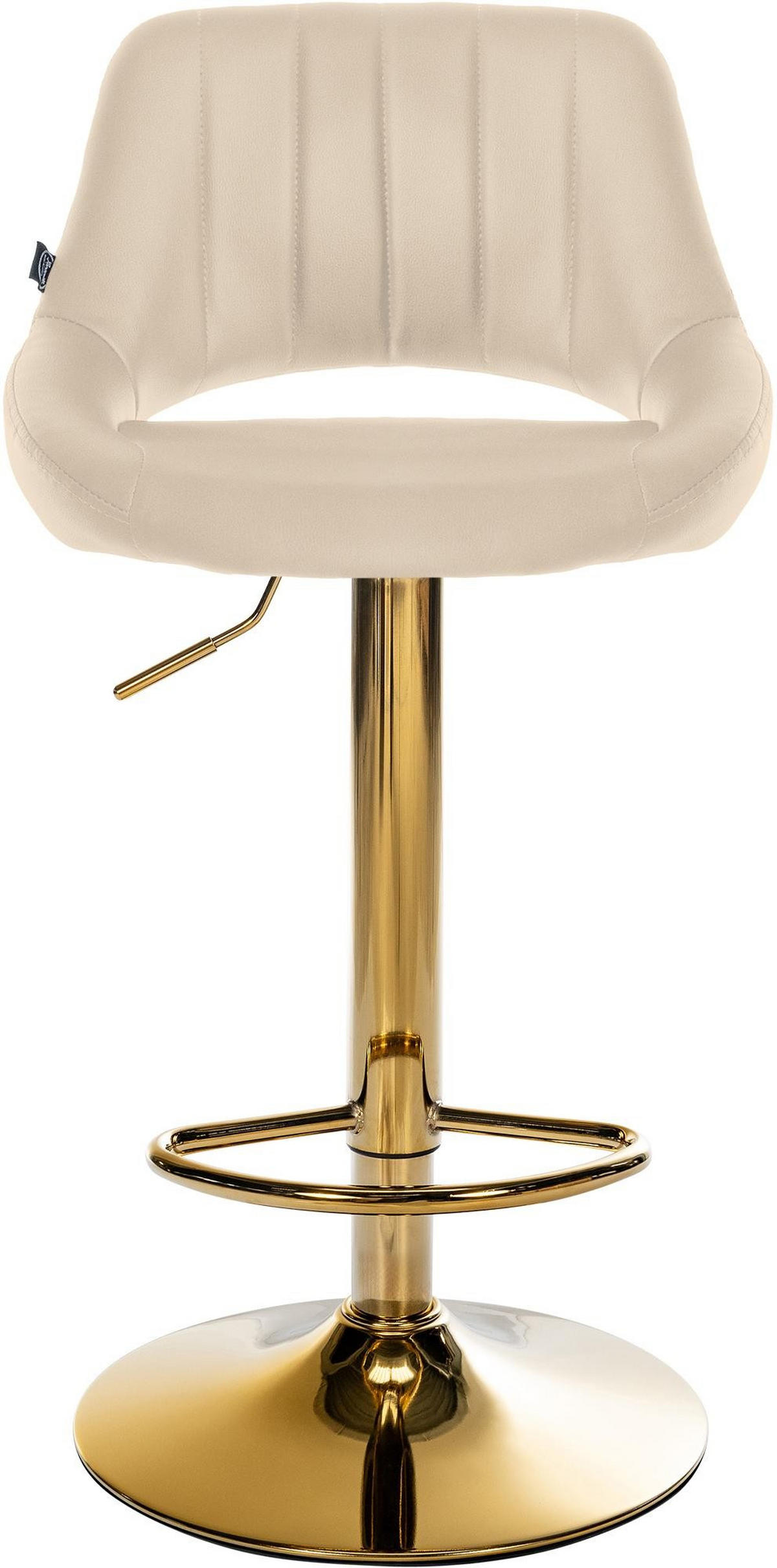 BARHOCKER Milet 48x47x85 cm creme - Creme, Leder (47/85/48cm) - furnicato